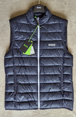 Boss men navy leather puffer - boss,