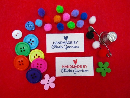 Handmade labels for - by,
