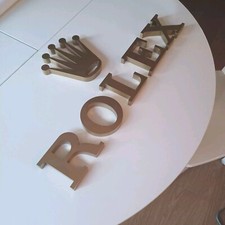 Used Rolex Wall Sign In  a Brass Profile Good Size & Great Condition 