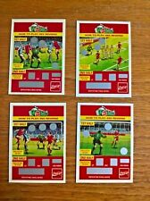 Coca Cola trade cards: The Road to Wembley football scratch cards unused x4