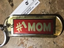 Acrylic Blinking Solar Powered Key Chain 2.6" Long W/Ring, WITH YOUR EXPRESSION