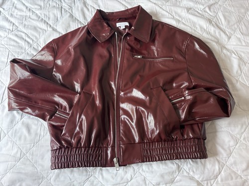 Topshop burgundy bomber jacket - topshop,