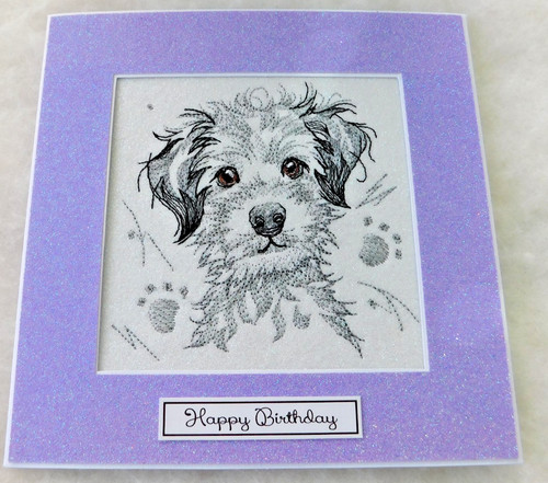 Birthday card handmade - handmade, machine