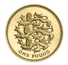 (BC) 1997 THREE LIONS £1 COIN