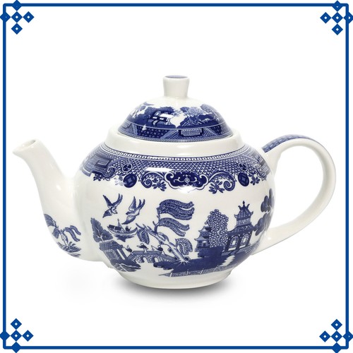 Blue willow teapot litre - 1,