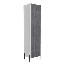 Tall Narrow White Cabinet Grey