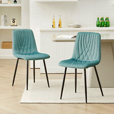 2X velvet Dining Chairs Metal