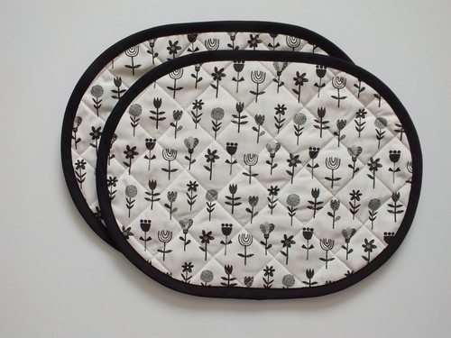 Pair quilted oval - pair, of