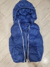Blue Used Puffer Jacket for Boys 4-5 Years Sleeveless Zip Up
