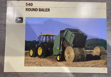 John Deere 540 Round Baler A4 Vintage Brochure & Price List 1987