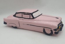 VINTAGE CERAMIC CAR MONEY BOX 1950’s PINK CADILLAC FLEETWOOD ELVIS 10.5" & STOP