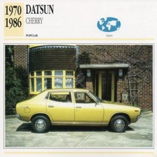 1970-1986 DATSUN CHERRY Classic Car Photograph / Information Maxi Card