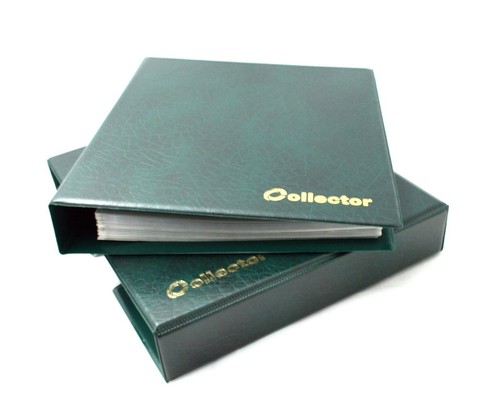 Large coin album green case - green,