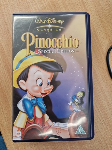 Vhs pinocchio walt - vhs, disney