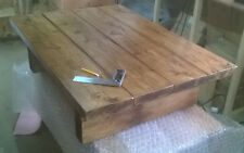 Large Coffee Table 110 x 78cm Solid Wood Handmade Chunky Rustic Reclaimed Style