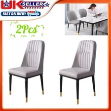 2X Dining Chair Leather Padded