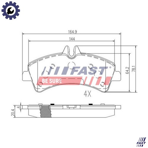 Brake pad set - pad,