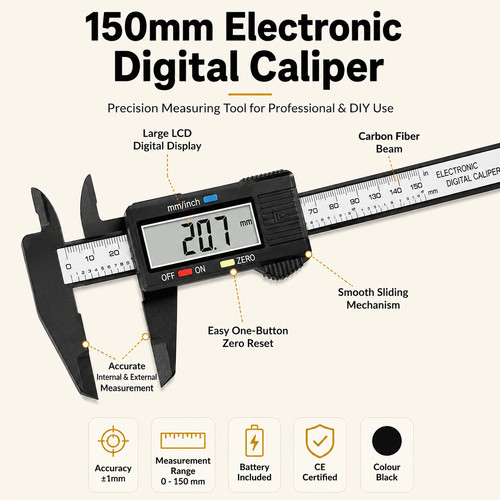 150mm digital caliper vernier - 150mm,