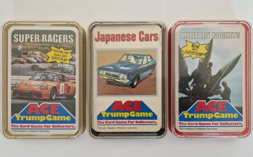 Vintage ace trump game - 3x,