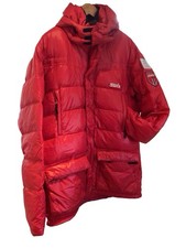 SWIX NORGE Down Jacket Mens Coat Hooded Ski Puffer Parka Red Size XL