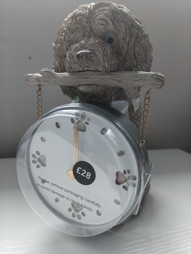 Next dog swinging clock - dog,