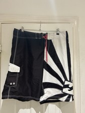 Billabong Forever Board Shorts Men’s Black and White. Size 36w Beach Surfer