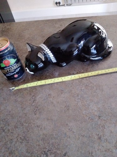 Large black cat sparkly - large,