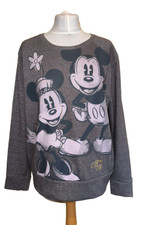 Disney Store Mickey & Minnie Mouse Grey Sweatshirt - Size L - Ladies