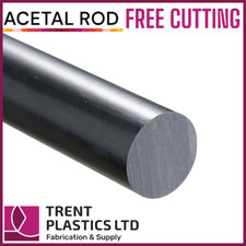 Acetal Rod - BLACK Cut to Size Plastic Round Bar Delrin Copolymer POM C Billet