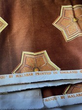 MALABAR Made In England WOVEN 1998 Cloth FABRIC L180' INCHES X W56 INCHES