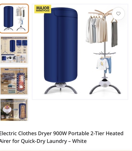 Electric clothes dryer 900w - electric,