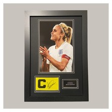 Hand Signed Steph Houghton Captains Armband Display England + Coa