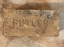 BUTLER Fire Brick Paver Vintage Collectible