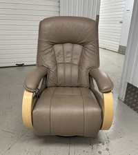 Himolla Mosel Midi Earth Leather Recline & Swivel Chair Integrated Footrest