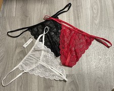 Ann Summers - PATRICE - 3 PACK - CROTCHLESS THONGS SIZE XL 20-22 RRP £16