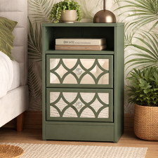 Bedside Table 2 Drawer Storage