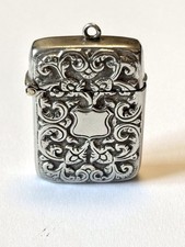 Antique Silver Vesta Case ALBO SILVER NCR Co