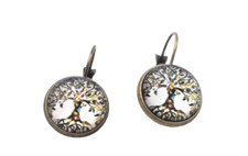 Tree Of Life Earrings Cabachon
