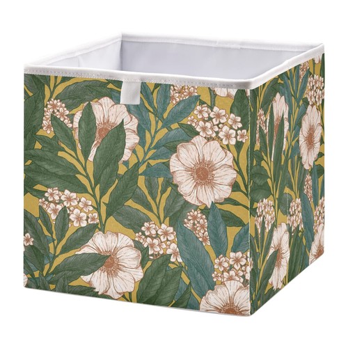Retro floral pattern - floral, cube