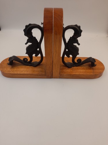 Cast iron seahorse with - iron,