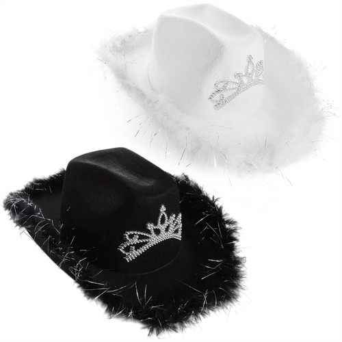 Pack cowboy hats white - of, 2