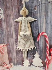Tilda Style Angel Doll Handmade Christmas  Rag Doll Christmas gift Decorations