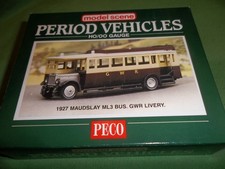 PECO  HO/OO GAUGE PERIOD VEHICLES   KIT 1927 MAUDSLEY ML 3 BUS G.W.R LIVERY