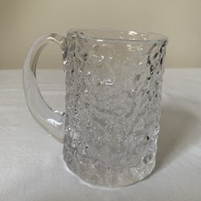Whitefriars Geoffrey Baxter Textured Bark Glacier Tankard 1970s 1/2pint 11cm