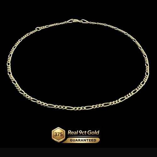 9ct figaro chain - 9ct,