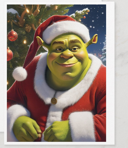 Shrek christmas card xmas - shrek,