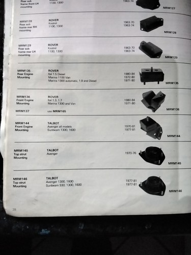 Mrm144 engine mounting talbot - mrm144,