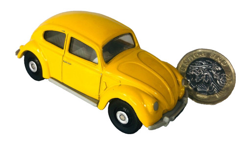 Toy car beetle yellow corgi - car,