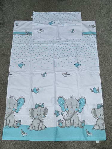 Blue elephant bird duvet - blue,