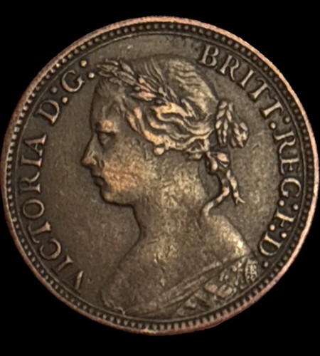 1879 queen victoria farthing - queen,